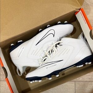 Nike White and Black Lacrosse Cleats